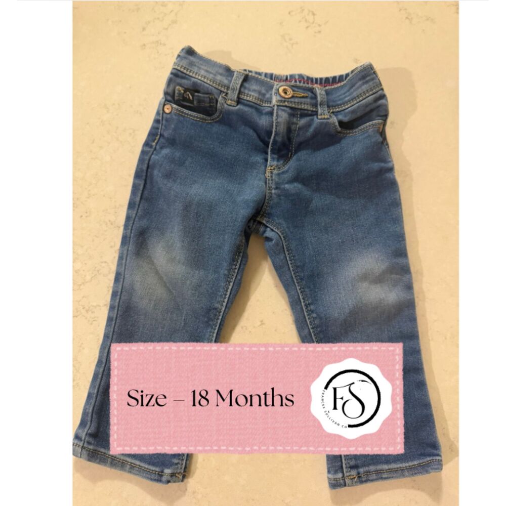 Jordache Stretchy Skinny Toddler Blue Jeans, 18M